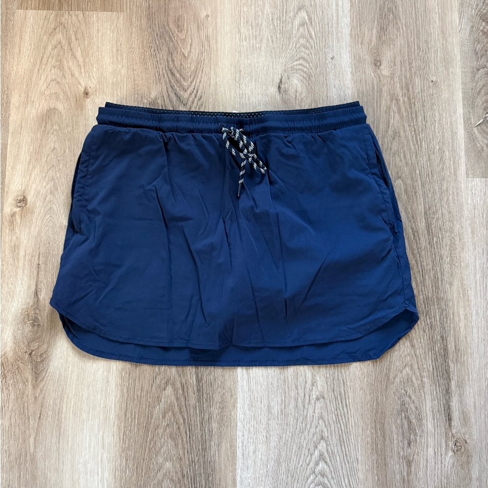Navy Active Skort with Drawstring